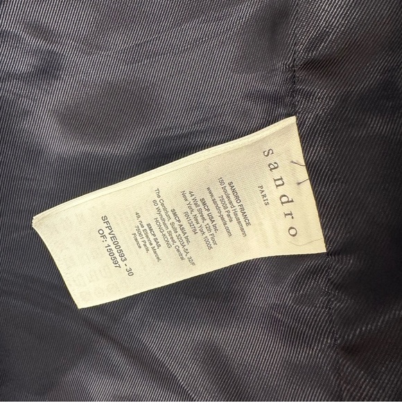 SANDRO Vanessa Tweed Crop Jacket in red size S - Picture 5 of 6